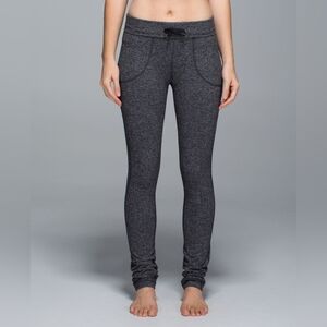 Lululemon Skinny Will Pant Full-On Luon Women's 4 Herringbone Black Heather